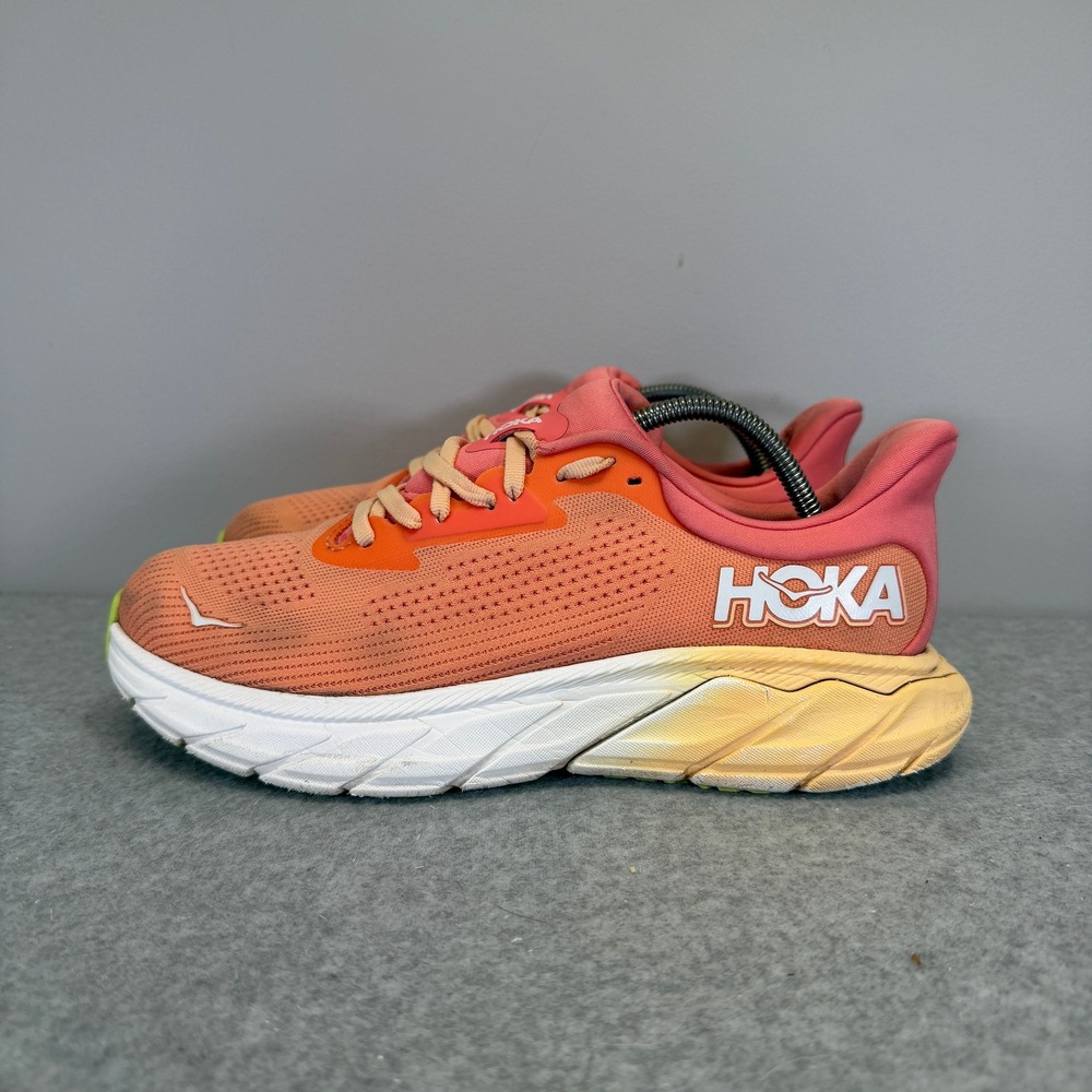 Hoka Arahi 7 Women Shoes Size 8 Pink Papaya Coral Running Sneakers 1147851 PPYC
